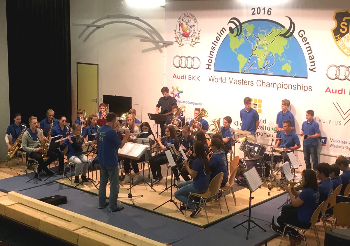 Unser Jugendorchester bei der WM der Gewichtheber in Heinsheim
